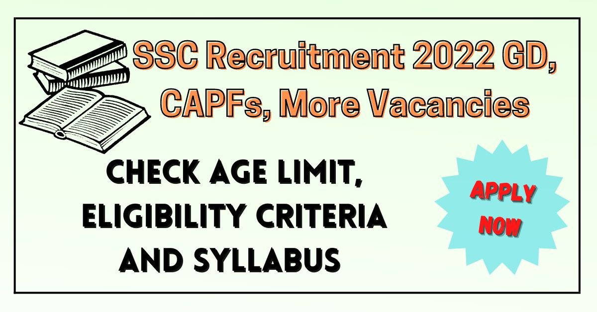 SSC Recruitment 2022 More Vacancies Latest Notification Apply Fast