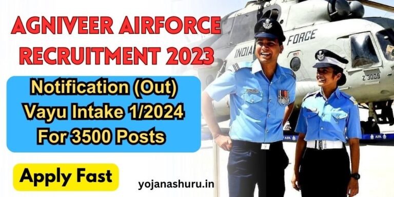 Agniveer Airforce Recruitment 2023 (Out) Vayu Intake 1/2024, Apply Fast